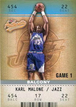 2002-03 Fleer Authentix - Balcony #27 Karl Malone Front