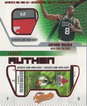 2002-03 Fleer Authentix - Jersey Authentix #JA-AW Antoine Walker Front