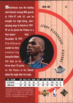 1998 Upper Deck Hardcourt #67 Jerry Stackhouse Back