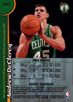 1998-99 Finest #101 Andrew DeClercq Back