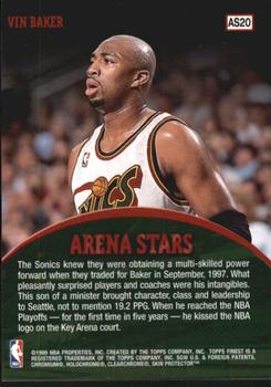 1998-99 Finest - Arena Stars #AS20 Vin Baker Back