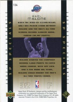 2002-03 SP Authentic - Limited #134 Karl Malone Back