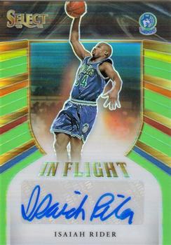 2020-21 Panini Select - In Flight Signatures Neon Green Prizms #IF-IRD Isaiah Rider Front