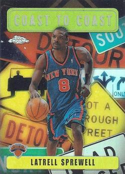 2002-03 Topps Chrome - Coast to Coast Refractors #CC17 Latrell Sprewell Front