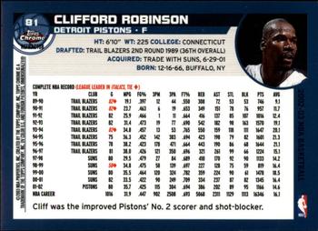 2002-03 Topps Chrome - Refractors #81 Clifford Robinson Back