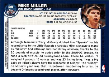 2002-03 Topps Chrome - Refractors #89 Mike Miller Back