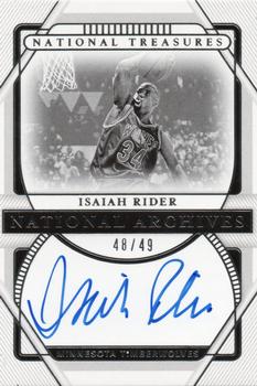 2020-21 Panini National Treasures - National Archives Ink #NA-IRI Isaiah Rider Front