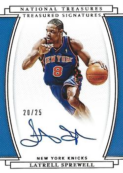 2020-21 Panini National Treasures - Treasured Signatures Bronze #TS-LSW Latrell Sprewell Front