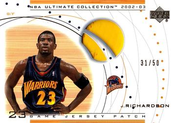 2002-03 Upper Deck Ultimate Collection - Game Jersey Patch #JR-P Jason Richardson Front