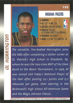 1998-99 Topps #133 Al Harrington Back