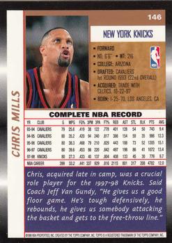 1998-99 Topps #146 Chris Mills Back