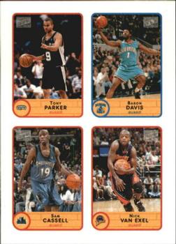 2003-04 Bazooka - Four-on-One Stickers #14 Tony Parker / Baron Davis / Sam Cassell / Nick Van Exel Front