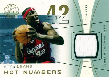 2003-04 Flair Final Edition - Hot Numbers Jerseys (75) #HN-EB Elton Brand Front