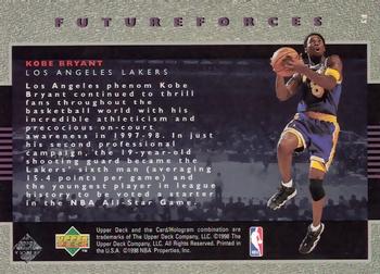 1998-99 Upper Deck Ovation - Future Forces #F3 Kobe Bryant Back
