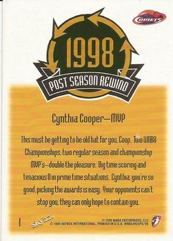 1999 Hoops WNBA #1 Cynthia Cooper Back