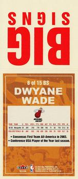 2003-04 Fleer Platinum - Big Signs #8 BS Dwyane Wade Back
