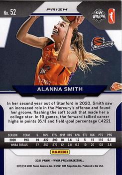 2021 Panini Prizm WNBA - Prizms Hyper #52 Alanna Smith Back