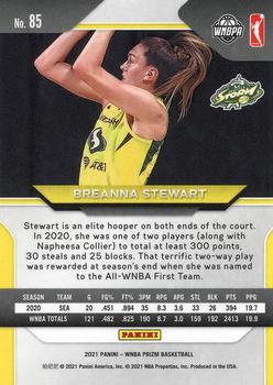 2021 Panini Prizm WNBA - Prizms Ice #85 Breanna Stewart Back