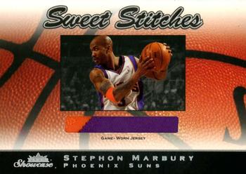 2003-04 Fleer Showcase - Sweet Stitch Game-Used #SS-SM Stephon Marbury Front