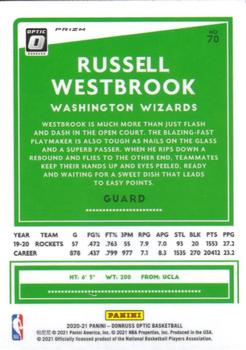 2020-21 Donruss Optic - Holo #70 Russell Westbrook Back