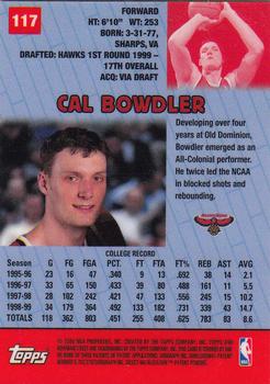 1999-00 Bowman's Best #117 Cal Bowdler Back