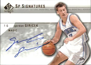 2003-04 SP Authentic - Signatures #GG-A Gordan Giricek Front