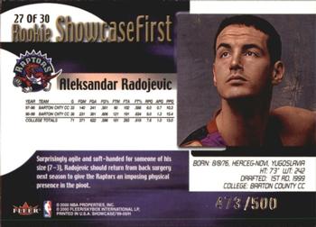 1999-00 Flair Showcase - Rookie Showcase #27 Aleksandar Radojevic Back