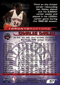 1999-00 Fleer Focus #57 Charles Oakley Back