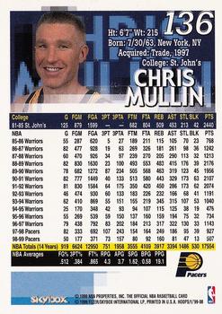 1999-00 Hoops #136 Chris Mullin Back