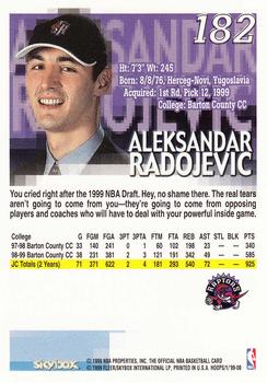 1999-00 Hoops #182 Aleksandar Radojevic Back
