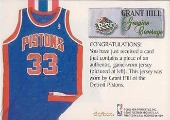 1999-00 Hoops Decade - Genuine Coverage #NNO Grant Hill Back
