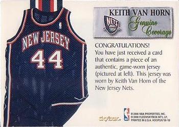 1999-00 Hoops Decade - Genuine Coverage #NNO Keith Van Horn Back