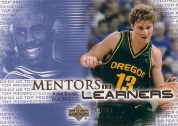 2003 UD Top Prospects - Mentors and Learners #ML2 Kobe Bryant / Luke Ridnour Front