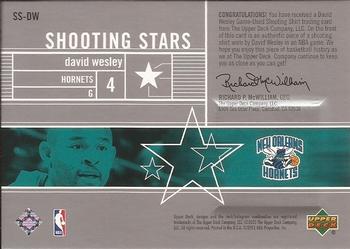 2003-04 Upper Deck - Shooting Stars Jerseys #SS-DW David Wesley Back