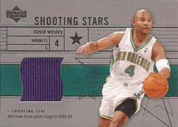 2003-04 Upper Deck - Shooting Stars Jerseys #SS-DW David Wesley Front