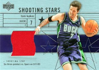 2003-04 Upper Deck - Shooting Stars Jerseys #SS-TK Toni Kukoc Front