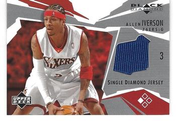 2003-04 Upper Deck Black Diamond - Single Diamond Jersey #BD-AI Allen Iverson Front