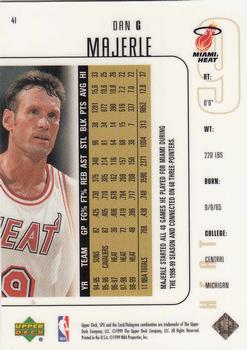 1999-00 SPx #41 Dan Majerle Back