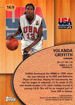 1999-00 Stadium Club #169 Yolanda Griffith Back