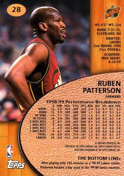 1999-00 Stadium Club #28 Ruben Patterson Back