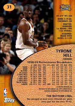 1999-00 Stadium Club #31 Tyrone Hill Back