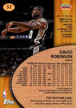 1999-00 Stadium Club #32 David Robinson Back