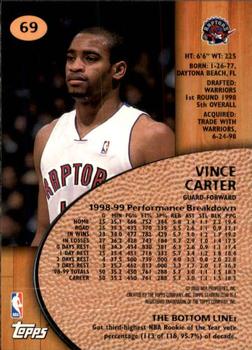 1999-00 Stadium Club #69 Vince Carter Back