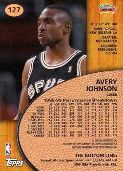 1999-00 Stadium Club #127 Avery Johnson Back