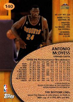 1999-00 Stadium Club #140 Antonio McDyess Back