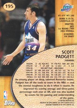 1999-00 Stadium Club #195 Scott Padgett Back