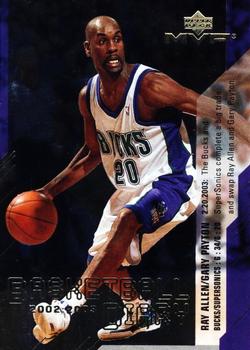 2003-04 Upper Deck MVP - Basketball Diary #BD10 Ray Allen / Gary Payton Front