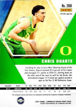 2021 Panini Chronicles Draft Picks - Orange #268 Chris Duarte Back