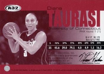 2004 SAGE - Autographs Silver #A32 Diana Taurasi Back
