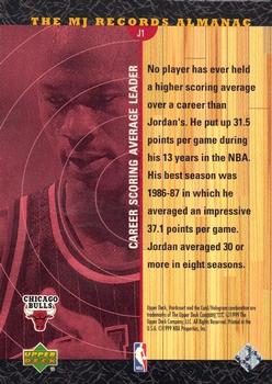 1999-00 Upper Deck Hardcourt - The MJ Records Almanac #J1 Michael Jordan Back